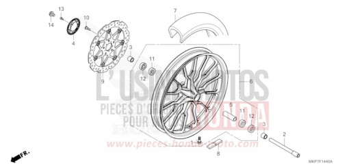 VORDERRAD (CB400XAK,CB500X,CB500XAK/L/M) CB500XAK de 2019